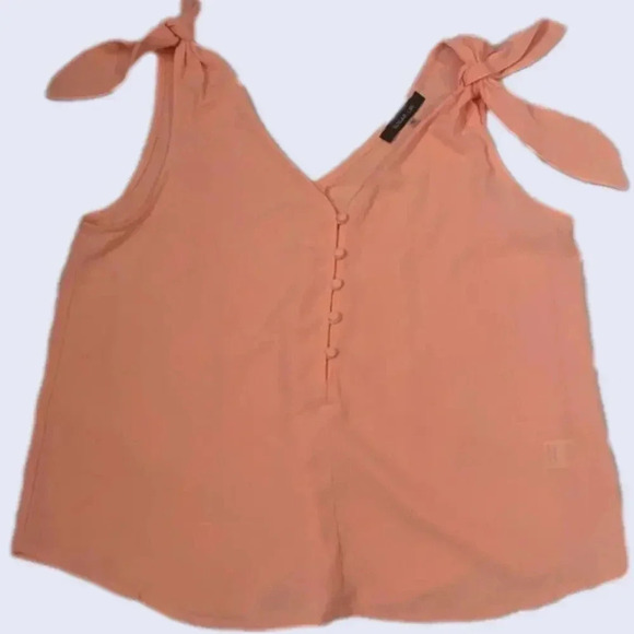Sugarlips Tops - Women’s Sugar Lips Blouse - Tied Trap - Orange - Size S - Very Trendy